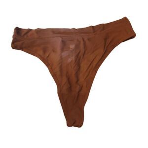 Steve Madden Womens Mesh High-Leg Thong Tiramisu Small
